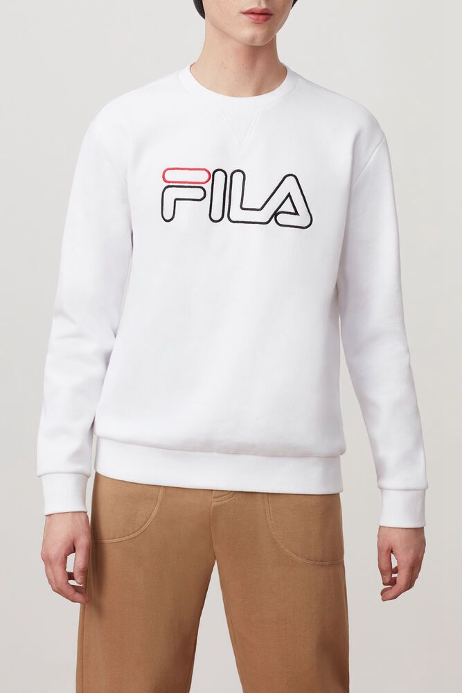 Fila Sweatshirt Basil Mens White - India KTF-830419